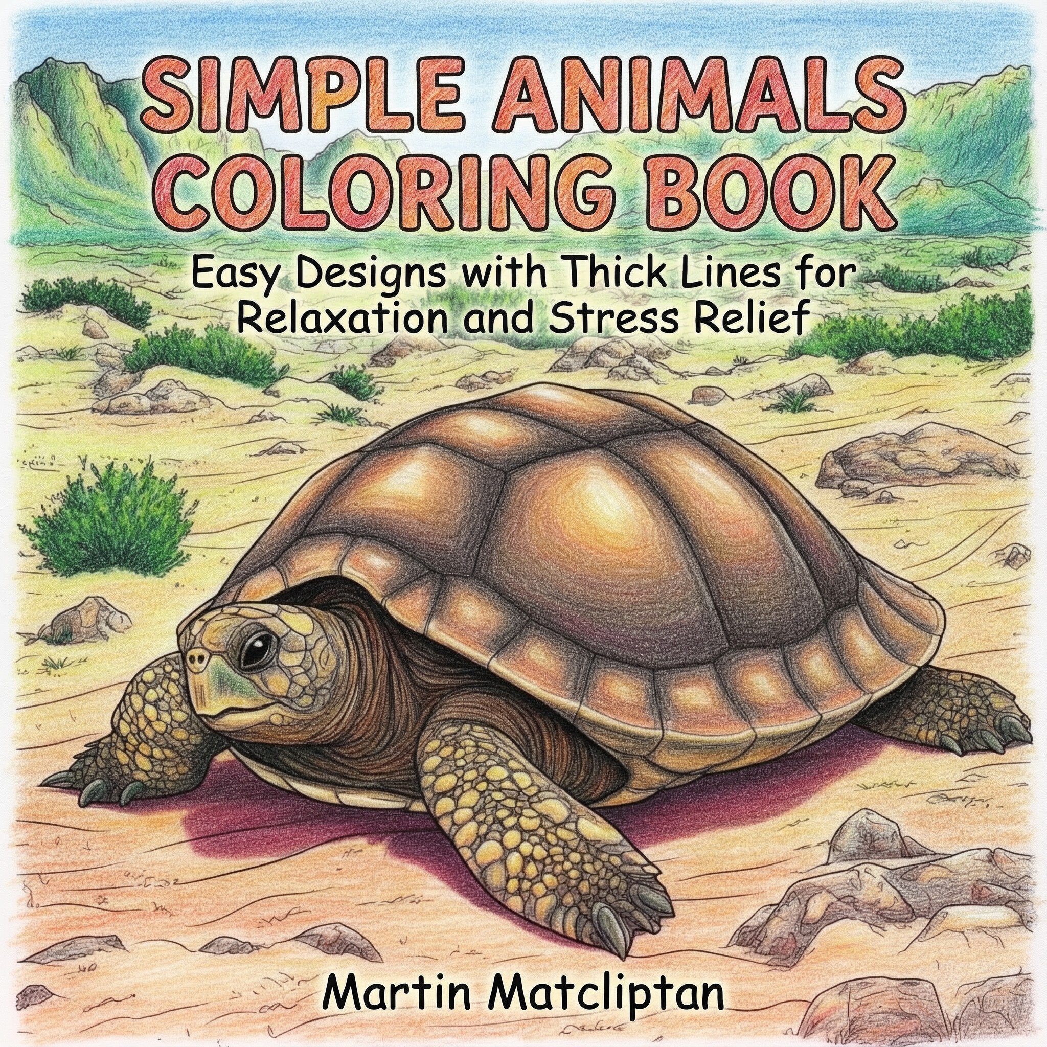 Simple Animals Coloring Book Cover